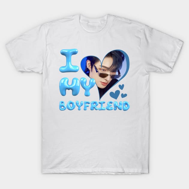 Kpop ATEEZ Mingi I Love My Boyfriend T-Shirt by StarBunnyDesigns